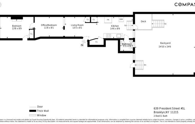 1 bed, 1 bath, $3,400, Unit 1L