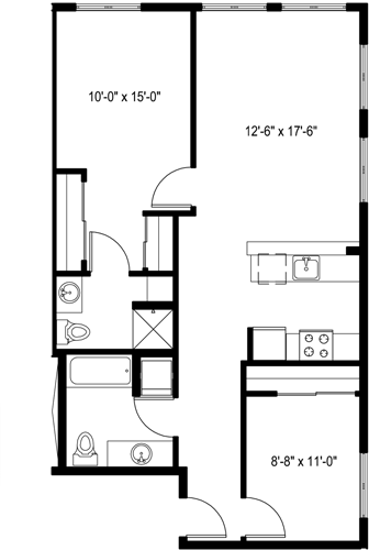 2 beds, 2 baths, 916 sqft, $3,753, Unit 717