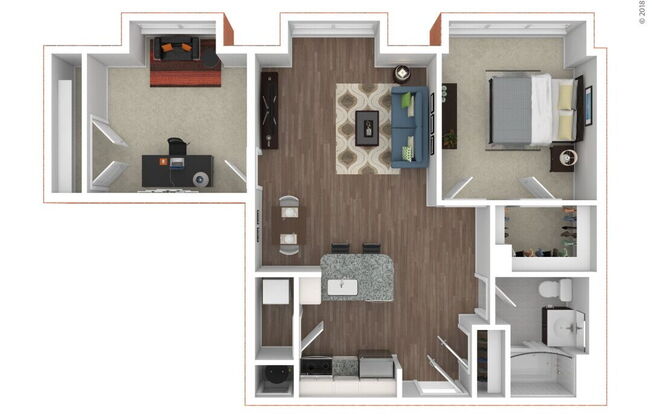 1 bed, 1 bath, 804 sqft, $2,800