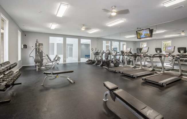 Cardio and Weights Room Lakeside Village Apartments Clinton Township Michigan, 48038