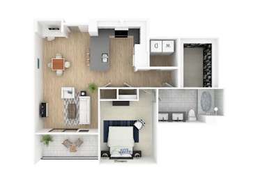 1 bed, 1 bath, 886 sqft, $1,795