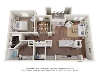 1 bed, 1 bath, 938 sqft, $1,574