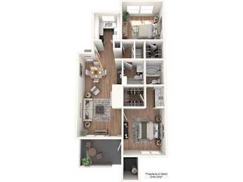 2 beds, 2 baths, 1,187 sqft, $1,899