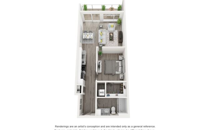 1 bed, 1 bath, 701 sqft, $1,545, Unit 415