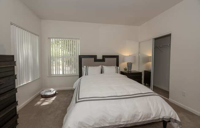 Stanford Heights model primary bedroom and closet