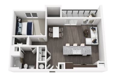 1 bed, 1 bath, 915 sqft, $2,480