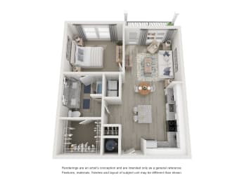 1 bed, 1 bath, 821 sqft, $1,725