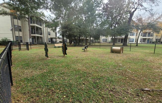 a group of people in a park