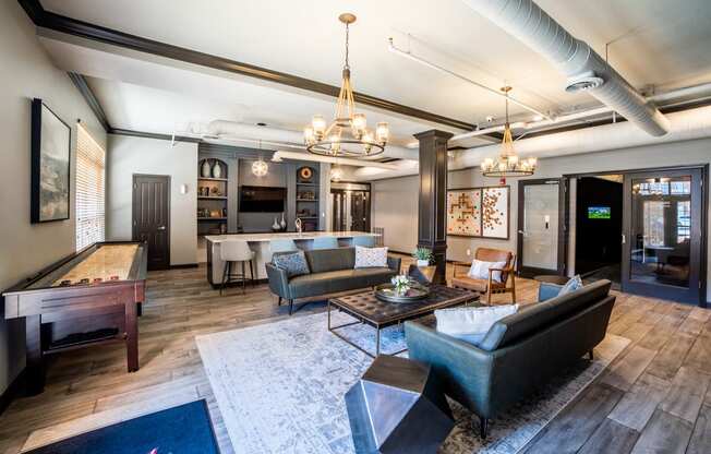 Posh Lounge Area In Clubhouse Is Perfect For Meeting Up With Friends at Providence at Old Meridian, Carmel, 46032