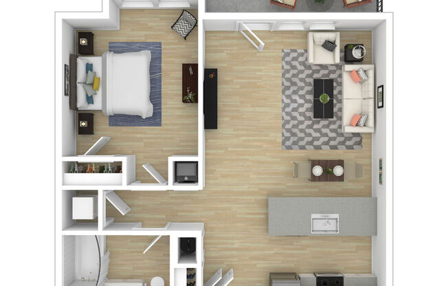 1 bed, 1 bath, 758 sqft, $2,300