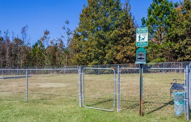fenced in dog park at Fayetteville NC