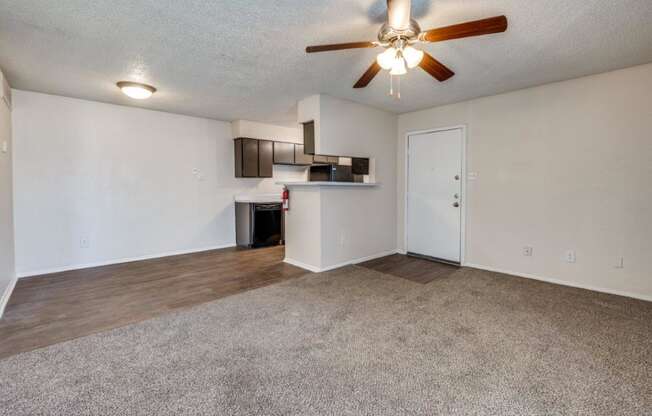 Cobble Hill Apartments in Fort Worth, Texas Living Room and Kitchen