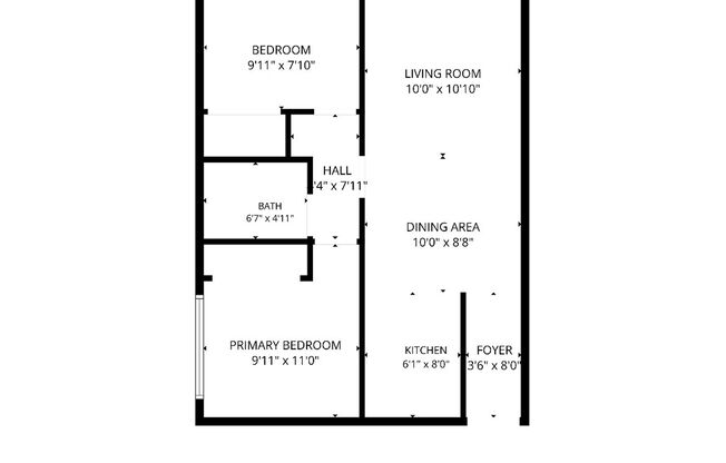 2 beds, 1 bath, 700 sqft, $1,250, Unit 08A
