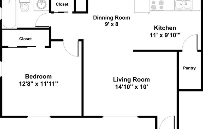 1 bed, 1 bath, 650 sqft, $810, Unit 4033NOT