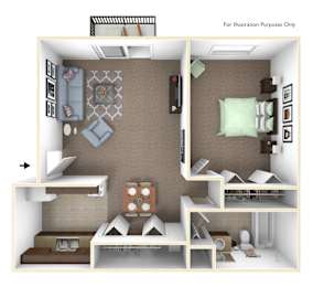 1 bed, 1 bath, 549 sqft, $802