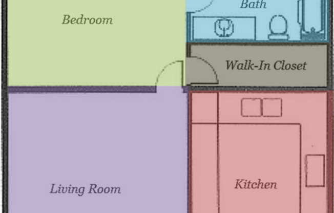 1 bed, 1 bath, 635 sqft, $1,095, Unit 2560