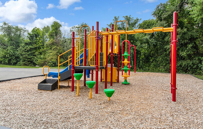 Community playground and equipment at Stone Ends apartments in Stoughton, MA