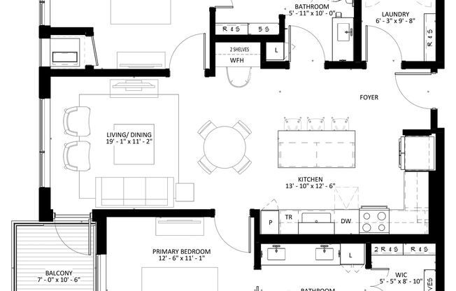 2 beds, 2 baths, 1,190 sqft, $2,830, Unit 255
