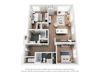 2 beds, 2 baths, 1,131 sqft, $2,046