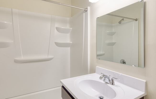 Bathroom in Peninsula Grove apartment