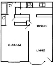 1 bed, 1 bath, 562 sqft, $760