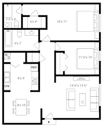 2 beds, 2 baths, 980 sqft, $1,485