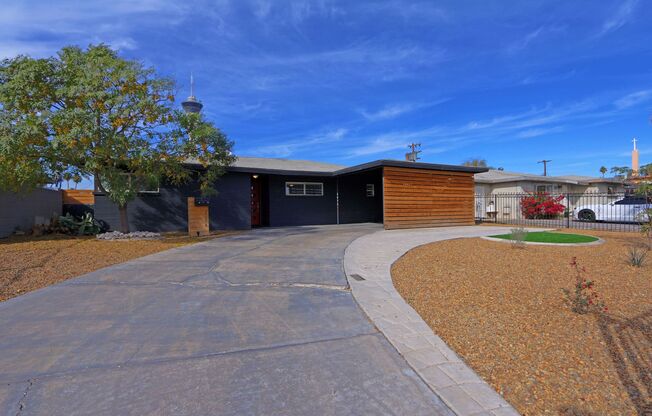 Furnished, Mid-Century Modern beauty located down town!