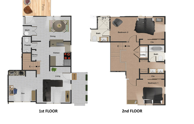 2 beds, 2.5 baths, 1,385 sqft, $1,964, Unit 2218 New Jersey