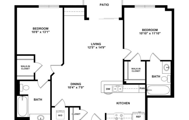 2 beds, 2 baths, 952 sqft, $2,930