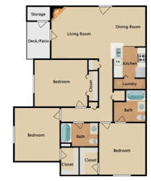 3 beds, 2 baths, 1,350 sqft, $1,922