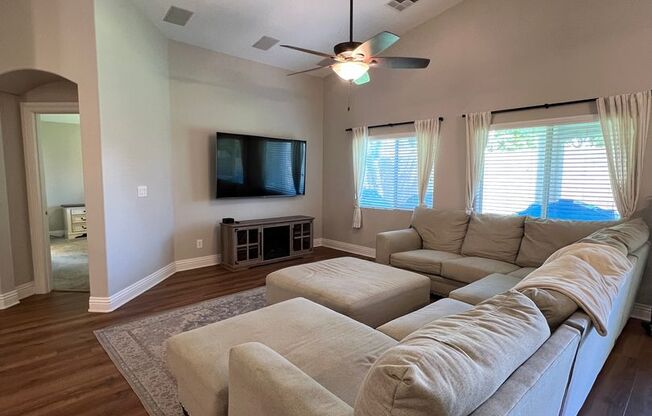 Gated Single Story Home with 3 car garage and upgrades galore!