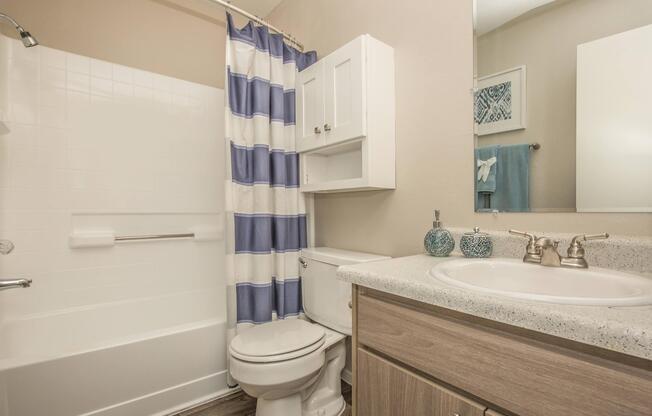 Sunset Hills has beautiful bathrooms with plenty of cabinet space