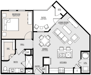 1 bed, 1 bath, 814 sqft, $1,440