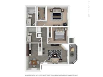 2 beds, 2 baths, 940 sqft, $1,546