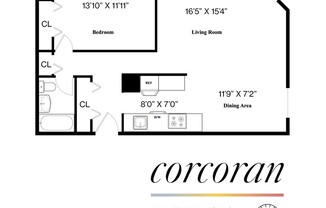 1 bed, 1 bath, 780 sqft, $4,500, Unit 14C