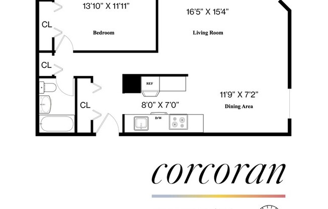 1 bed, 1 bath, 780 sqft, $4,500, Unit 14C