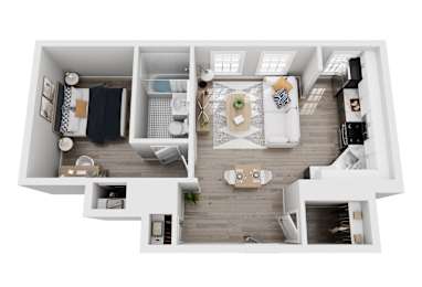 1 bed, 1 bath, 600 sqft, $1,495