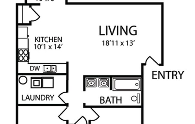 2 beds, 1 bath, 1,050 sqft, $1,095