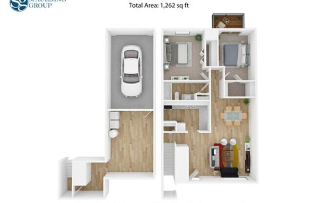 2 beds, 1 bath, 1,262 sqft, $1,875, Unit 2029