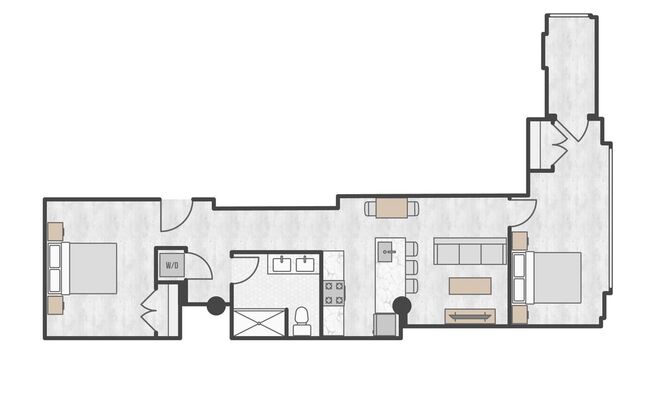 2 beds, 1 bath, 725 sqft, $2,275, Unit 527