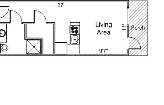 Studio, 1 bath, 350 sqft, $1,419, Unit 45R-506