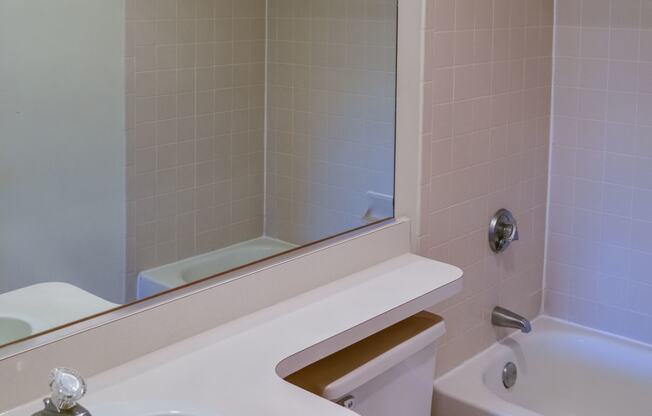 Bathroom at Mass Mills Apartments Lowell