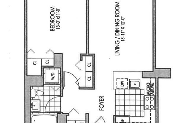 1 bed, 1 bath, 679 sqft, $3,995, Unit 12F