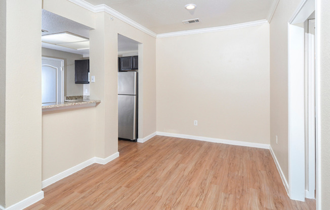 B3 Floorplan Two Bedroom Two Bathroom Townhome Dining Area