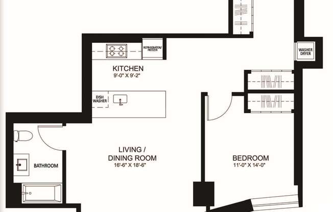 1 bed, 1 bath, 843 sqft, $3,928