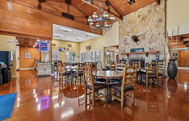 Entertainment Lounge at The Canyons Apartments, Fort Worth, Texas