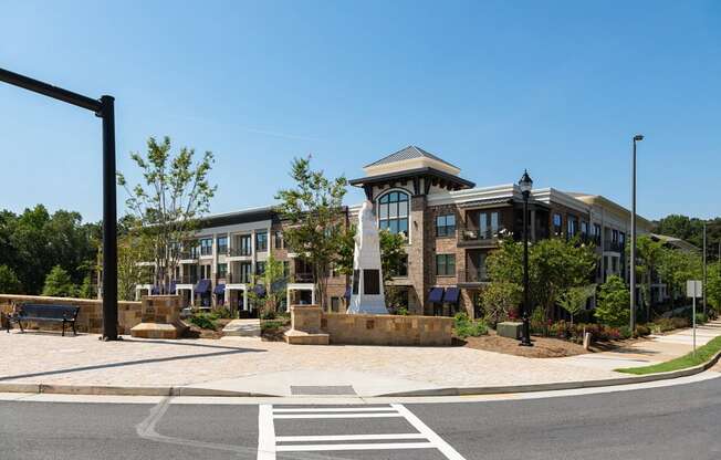 Modern Exteriors Give a Wonderful First Impression of Echo at North Pointe Center. Enjoy our Endless Amenities and Superb Location at Echo at North Pointe Center Apartment Homes, Alpharetta, GA 30009
