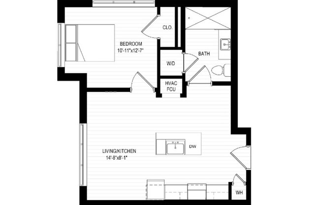 1 bed, 1 bath, 515 sqft, $2,500, Unit 616