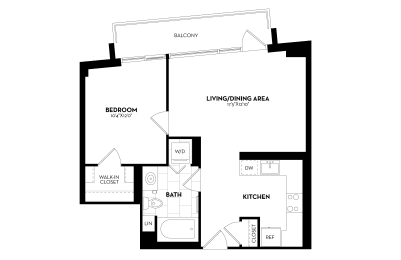 1 bed, 1 bath, 669 sqft, $2,978