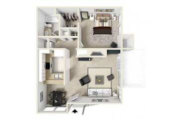 1 bed, 1 bath, 800 sqft, $2,541